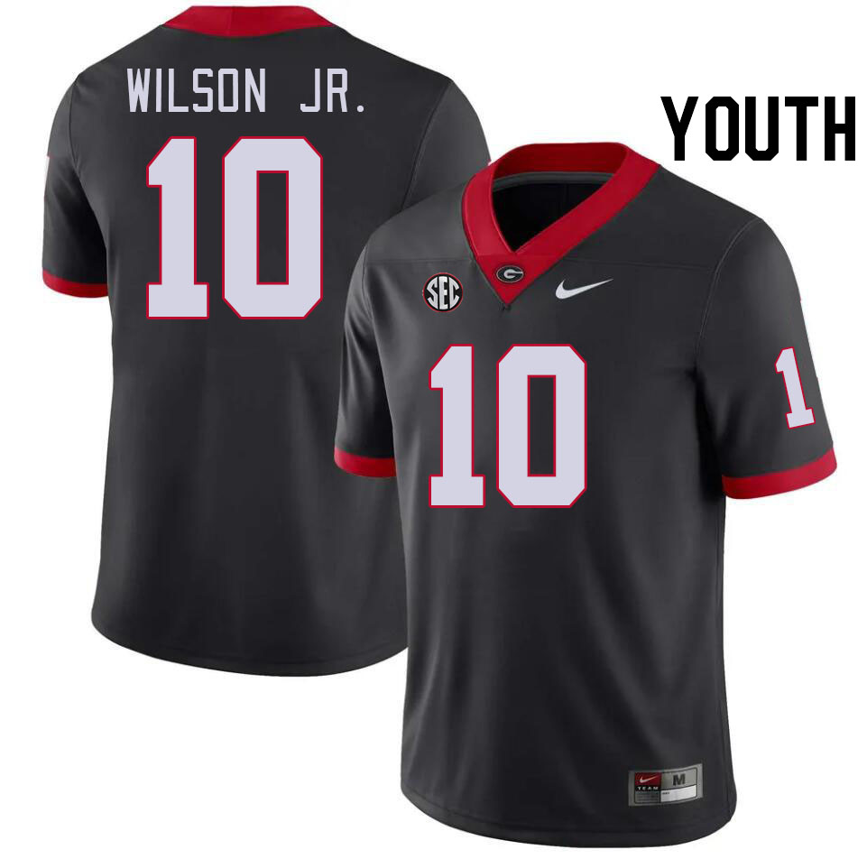 Youth #10 Damon Wilson Jr. Georgia Bulldogs College Football Jerseys Stitched-Black